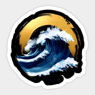 The great wave - japanese art design Sticker